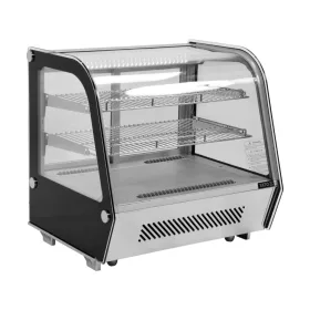   YATO Pultra helyezhető hűtővitrin 120 l, 0–12 °C, ívelt üveggel és LED-világítással (YG-05025)