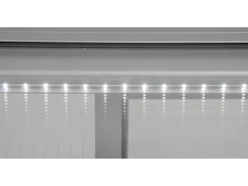 YATO Pultra helyezhető hűtővitrin 120 l, 0–12 °C, ívelt üveggel és LED-világítással (YG-05025)