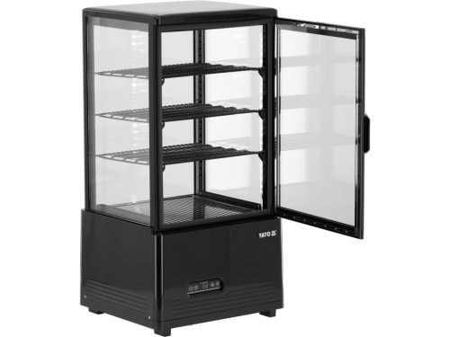 YATO Nagykonyhai ipari PULTRA ÁLLÍTHATÓ VITRINES HŰTŐ, 69 Liter 46x41x90 cm, fekete (YG-05051)