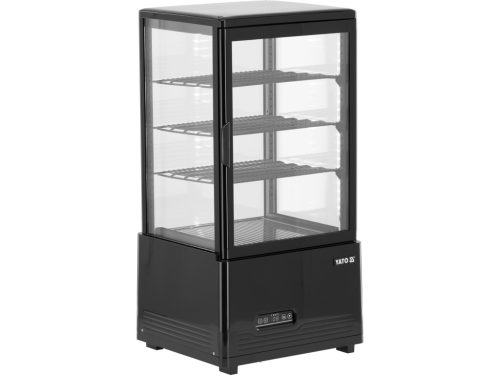 YATO Nagykonyhai ipari PULTRA ÁLLÍTHATÓ VITRINES HŰTŐ, 69 Liter 46x41x90 cm, fekete (YG-05051)