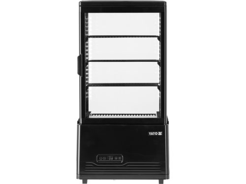 YATO Nagykonyhai ipari PULTRA ÁLLÍTHATÓ VITRINES HŰTŐ, 69 Liter 46x41x90 cm, fekete (YG-05051)