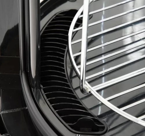 YATO Forgópolcos süteményhűtő vitrin 73 l, +2–+12 °C, 4 polccal, fekete (YG-05090)