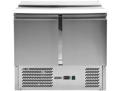YATO Salátahűtő pult 240 l, 2 ajtós, 4 × GN 1/2 + 3 × GN 1/6 edényhellyel (YG-05262)