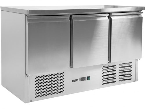 YATO Nagykonyhai ipari hűtött munkaasztal 368 Liter,  W/3 AJTÓS (YG-05300)