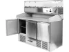 YATO Hűtött pizzaelőkészítő pult 368 l, 3 ajtós, gránit munkalappal és 6 × GN 1/4 feltéthűtővel (YG-05305)