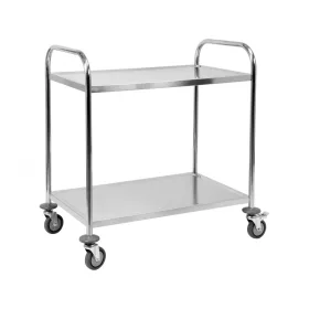   YATO Gasztro felszolgálókocsi két rozsdamentes polccal, 50 kg/polc, 860 × 530 × 950 mm (YG-09090)