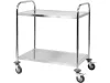 YATO Gasztro felszolgálókocsi két rozsdamentes polccal, 50 kg/polc, 860 × 530 × 950 mm (YG-09090)