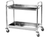 YATO Gasztro szervizkocsi két mély rozsdamentes polccal, 45 kg/polc, 950 × 500 × 950 mm (YG-09099)