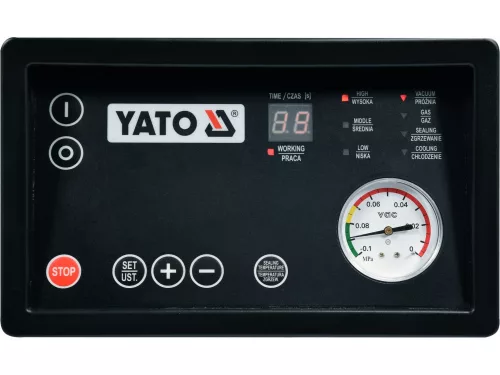 YATO Kamrás vákuumcsomagoló gép 350 mm-es hegesztősínnel, 20 m³/h, 900 W (YG-09305)