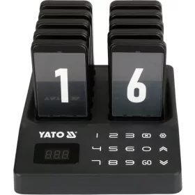   YATO Vendéghívó rendszer éttermekhez, 1+10 részes, 10 jelzőkészülékkel, 300 méter (YG-12201)