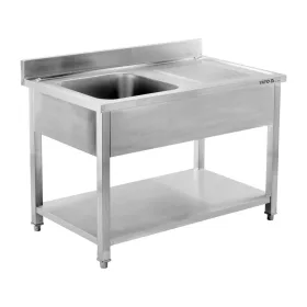   YATO Rozsdamentes inox, gasztro munkaasztal mosogatóval 1400 x 600 mm  (Jobbos kivitel) (YG-30902)