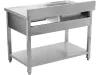 YATO Rozsdamentes inox, gasztro munkaasztal mosogatóval 1400 x 600 mm  (Jobbos kivitel) (YG-30902)