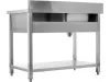 YATO Rozsdamentes inox, gasztro munkaasztal mosogatóval 1400 x 600 mm  (Jobbos kivitel) (YG-30902)