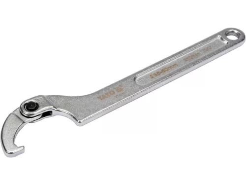 YATO Állítható csuklós körmöskulcs horonyanyákhoz, 35–50 mm, 210 mm, CrV (YT-01671)