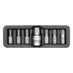   YATO Torx bitfej készlet 3/8” és 1/2” meghajtással, S2 acél, 7 részes (YT-0410)
