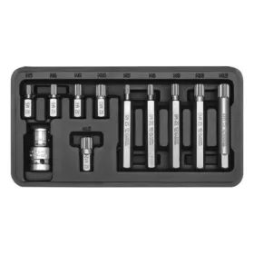   YATO Spline bitkészlet 3/8” és 1/2” meghajtással, S2 acél, 11 részes  (YT-0415)