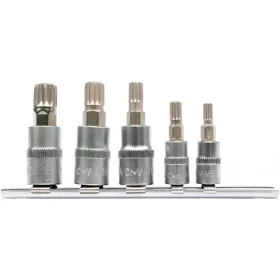   YATO Spline bitfej készlet 1/4” és 3/8” meghajtással, M5–M12, 5 részes (YT-04360)