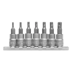   YATO Bitfejkészlet ötágú furatos Torx profillal Toyota és Volkswagen járművekhez, TS10–TS40, 7 részes (YT-0461)