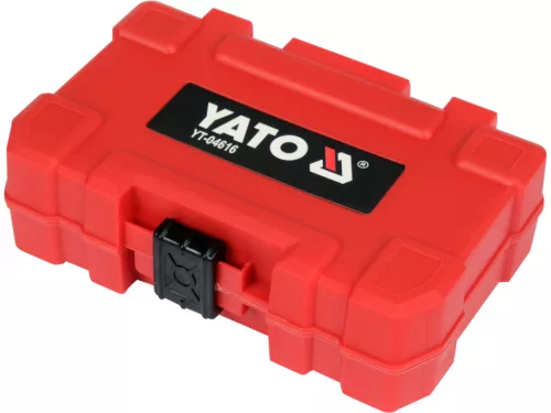 YATO Ütvecsavarozó bit- és dugókulcs készlet 1/4” befogással, S2 acél, 37 részes (YT-04616)
