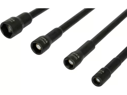 YATO Mágneses dugókulcs bit készlet 1/4”, 150 mm, 6–13 mm, 4 részes (YT-04642)