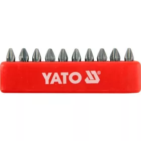   YATO Phillips csavarozó bit készlet PH2 × 25 mm, 1/4”, S2 acél, 10 részes  (YT-0475)