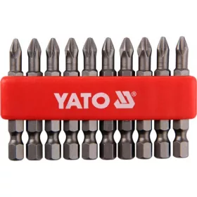  YATO Phillips csavarozó bit készlet PH2 × 50 mm, 1/4”, S2 acél, 10 részes  (YT-0478)