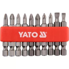   YATO Bitkészlet lapos, Phillips és Pozidriv profillal, 1/4”, 50 mm, 10 részes  (YT-0483)