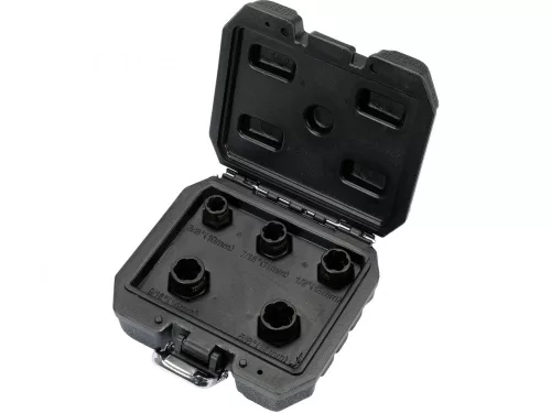 YATO Sérült csavar kiszedő dugókulcs készlet 3/8”, 5 részes, 10–16 mm (YT-06038)