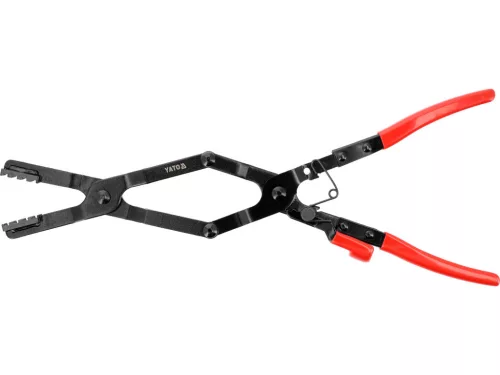 YATO Csőbilincs fogó csuklós fejjel 435 mm, 0–50 mm, egyenes fogazott pofával (YT-06471)