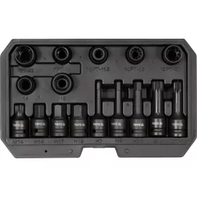   YATO Féknyereg dugókulcs és bit készlet 1/2”, 16 részes (YT-06811)