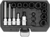 YATO Féknyereg dugókulcs és bit készlet 17 részes, 1/4”–1/2”, CrV acél (YT-06812)