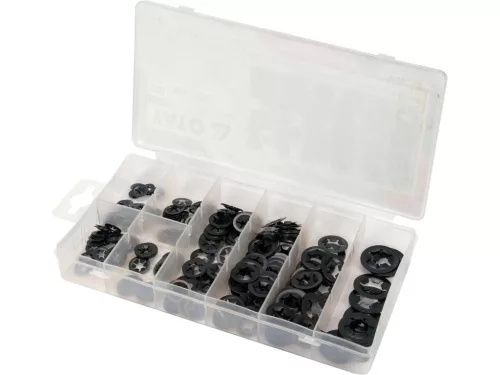 YATO Hullámos biztosító alátét készlet M3–M12, 260 részes (YT-06860)