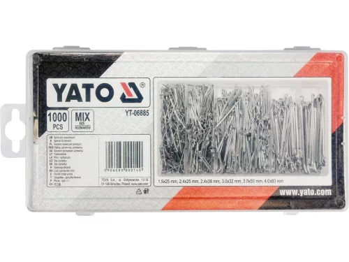 YATO Sasszegkészlet 6 méretben, 1000 részes, 1,5–4 mm (YT-06885)