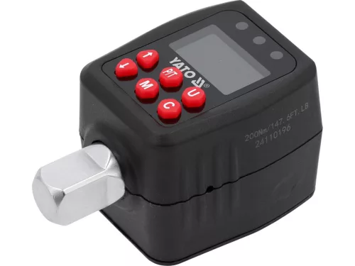 YATO Digitális nyomatékadapter 1/2”, 10–200 Nm, ±2% pontossággal (YT-07535)