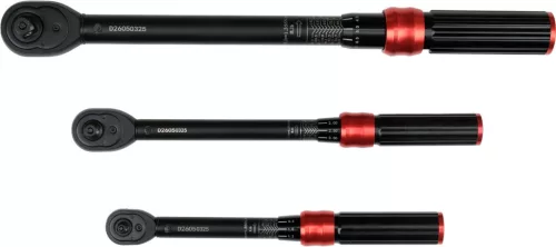 YATO Nyomatékkulcs készlet 1/4”, 3/8” és 1/2”, 2–220 Nm, 9 részes, ±3% pontosság (YT-07716)