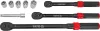 YATO Nyomatékkulcs készlet 1/4”, 3/8” és 1/2”, 2–220 Nm, 9 részes, ±3% pontosság (YT-07716)
