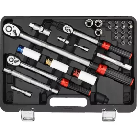   YATO Nyomatékkulcs készlet 1/4”, 3/8” és 1/2”, 2–220 Nm, 32 részes, ±3% pontosság (YT-07717)