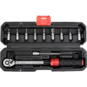   YATO Nyomatékkulcs készlet 1/4”, 2–24 Nm, 72 fogas, 11 részes, ±3% pontosság (YT-07841)