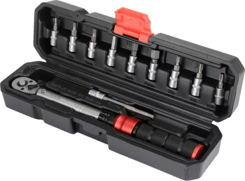 YATO Nyomatékkulcs készlet 1/4”, 2–24 Nm, 72 fogas, 11 részes, ±3% pontosság (YT-07841)