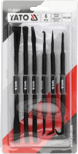 YATO Tömítés- és O-gyűrű kiszedő kampó készlet, karcmentes nylon, 6 részes (YT-08427)