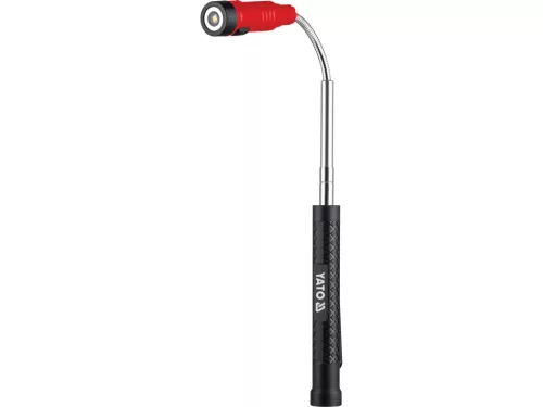 YATO Teleszkópos LED vizsgálólámpa mágneses rögzítéssel, 100 lm, 177–522 mm, USB-C (YT-085121)