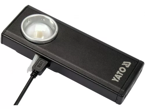 YATO Akkus LED munkalámpa powerbankkal, mágnessel és kampóval, 500 lm, 1500 mAh, IPX4 (YT-08556)