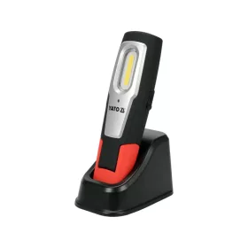   YATO Akkus LED szerelőlámpa mágneses töltőállomással, 600 lm, 2600 mAh, IP54 (YT-08558)