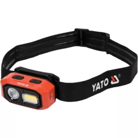   YATO Akkus LED fejlámpa mozgásérzékelővel, 480 lm, 1400 mAh, fokozatmentes fényerő-szabályozással, IP54 (YT-08592)