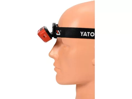 YATO Akkus LED fejlámpa mozgásérzékelővel, 480 lm, 1400 mAh, fokozatmentes fényerő-szabályozással, IP54 (YT-08592)