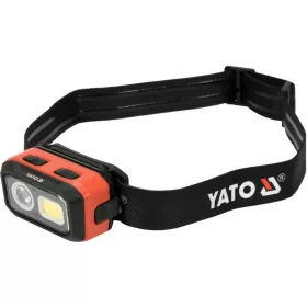   YATO Akkus és elemes LED fejlámpa mozgásérzékelővel, 500 lm, 1000 mAh, IP54 (YT-08593)