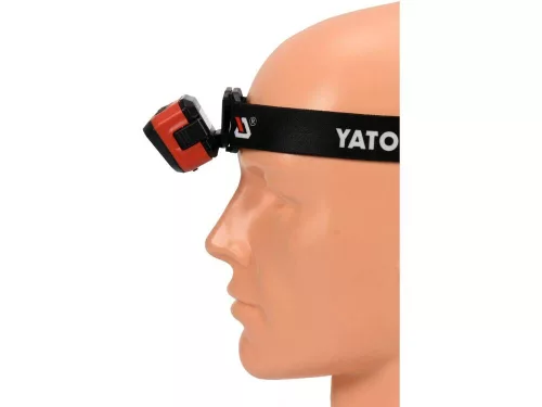 YATO Akkus és elemes LED fejlámpa mozgásérzékelővel, 500 lm, 1000 mAh, IP54 (YT-08593)
