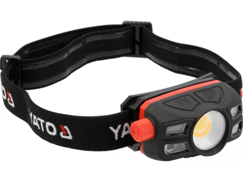 YATO Akkus LED fejlámpa autófényezéshez és színellenőrzéshez, CRI 95+, 400 lm, 3 színhőmérséklet, IP65 (YT-085945)