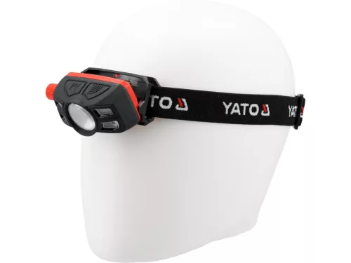 YATO Akkus LED fejlámpa autófényezéshez és színellenőrzéshez, CRI 95+, 400 lm, 3 színhőmérséklet, IP65 (YT-085945)