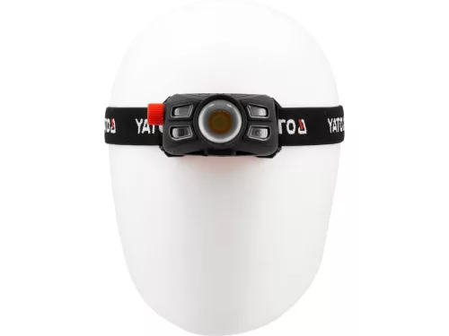 YATO Akkus LED fejlámpa autófényezéshez és színellenőrzéshez, CRI 95+, 400 lm, 3 színhőmérséklet, IP65 (YT-085945)